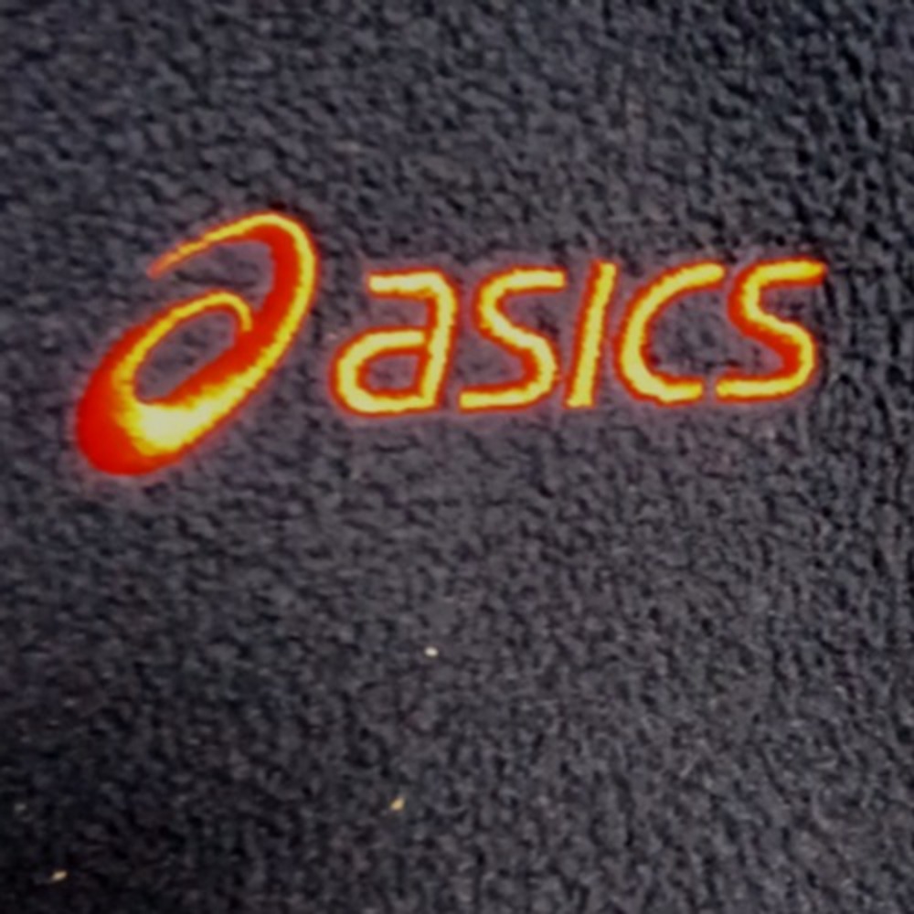 Asics Navy Fleece Hooded Zip Up Jacket orange trim size - Picture 5 of 5